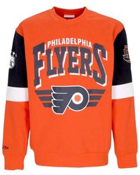 Mitchell & Ness - Hoodies & Sweatvesten ,Veelkleurig ,Katoen Nhl All Over Crew Sweatshirt - Lyst