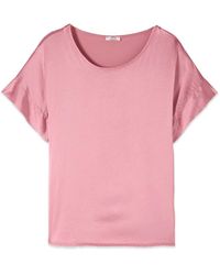 Oltre - Viscose Satijnen Blouse - Lyst