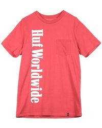 Huf - Rood T-Shirt - Lyst
