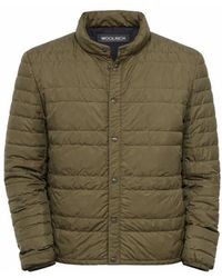 Woolrich - Jassen ,Groen ,Polyester Light Quilted Down Jacket - Lyst