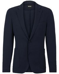 HUGO - Hellblaue einreiher jacke - Lyst