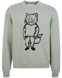 Maison Kitsuné - Round-Neck Knitwear - Lyst