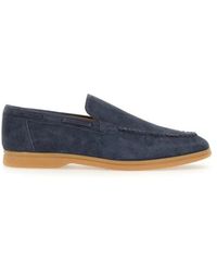 Eleventy - Schoenen ,Blauw ,Leer Suede Loafer - Lyst
