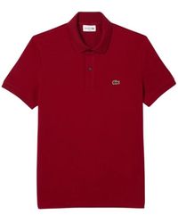 Lacoste - Tops ,Rood ,Katoen L.12.12 Slim Fit Pique Polo - Lyst