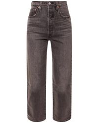 Levi's - Super high waist straight ankle jeans levi's - Lyst