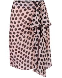 Nina Ricci - Seersucker Polka Dot Rok - Lyst