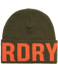 Superdry - Groene Militaire Gebreide Beanie Muts - Lyst