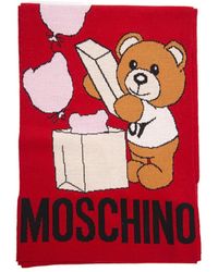 Moschino - Logo Schal Aus Wolle Und Acryl - Lyst