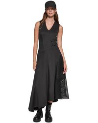 DKNY - Asymmetrische Mouwloze Jurk - Lyst
