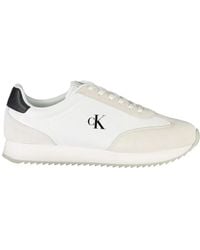 Calvin Klein - Weiße Leder Herren Sneaker - Lyst