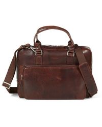 Howard London - Dunkelbraune Leder-Laptoptasche - Lyst