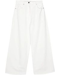 Semicouture - Weiße wide leg denim jeans - Lyst