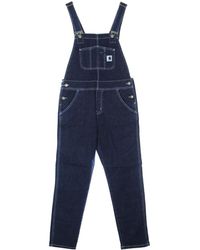 Carhartt - Blaue denim latzhose - Lyst