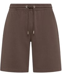Sun 68 - Korte Broeken ,Bruin ,Katoen Sweatshorts Basic Fleece - Lyst