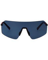 Prada - B50S Rechthoekige Metalen Zonnebril - Lyst