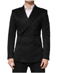 Dolce & Gabbana - Jassen ,Zwart ,Katoen 2 Button Suit Blazer - Lyst