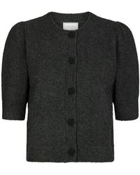 Neo Noir - Truien & Vesten ,Grijs ,Wol Trudy Deco Gebreid Vest - Lyst