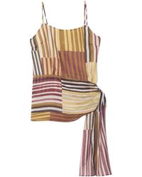 Ottod'Ame - Tops ,Veelkleurig ,Draped Jaquard Top - Lyst