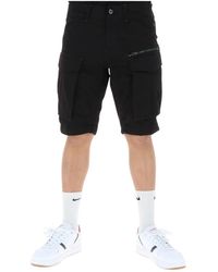 G-Star - Korte Broeken ,Zwart ,Katoen Rovic Zip Regular Shorts - Lyst