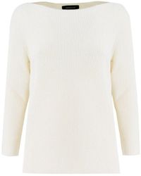 Fabiana Filippi - Zeitlos elegantes bootneck-shirt aus wolle und baumwolle - Lyst