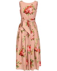 Dolce & Gabbana - Floral Motif Dress - Lyst