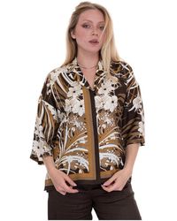 Max Mara - Overhemden ,Veelkleurig ,Zijden Blouse Met Korte Mouwen - Lyst