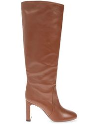 Stuart Weitzman - Schoenen ,Bruin ,Leer Hoge Hak Laarzen - Lyst