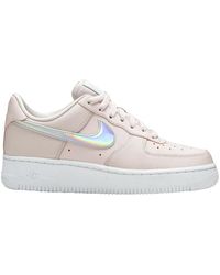 Zapatillas rosas Air Force 1 Sage Nike de Cuero de color Neutro | Lyst