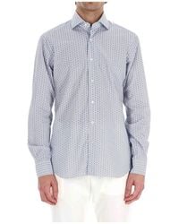 Barba Napoli - Overhemden ,Veelkleurig ,Katoen Camicia Micro Fantasia - Lyst