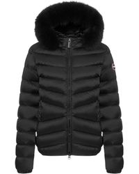 Colmar - Schwarze Steppjacke Mit Kapuze Und Kunstpelz - Lyst