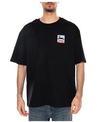 Edwin - Tops ,Zwart ,Katoen Sunset On Fuji San T-Shirt - Lyst