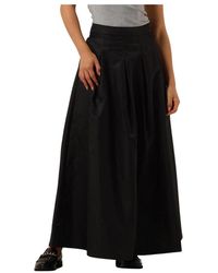 Copenhagen Muse - Zwarte Midi Rok Voor Vrouwen - Lyst