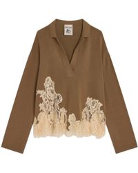 Semicouture - Overhemden ,Bruin ,Blouse - Lyst