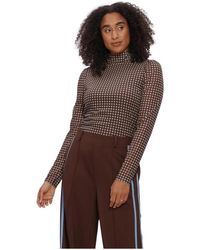 Pom - Romi Mesh Check Longsleeve - Lyst