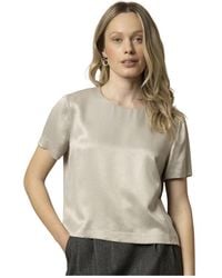 Kocca - Elegante Korte Gepolijste Blouse - Lyst