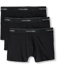 Calvin Klein - Ondergoed ,Zwart ,Katoen Trunk Boxers 3Pk - Lyst