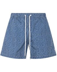 Fedeli - Badmode ,Blauw ,Polyester Madeira Zwemshorts - Lyst