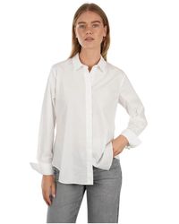 Windsor. - Tailored Poplin Blouse - Lyst