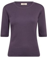 Mos Mosh - Tops ,Paars ,Mmmali O-Neck 3/4 Mouw T-Shirt - Lyst