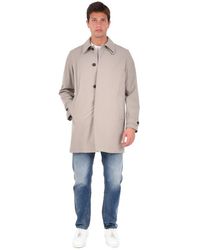 Drumohr - Jassen ,Grijs ,Leer Enkelrijige Jas - Lyst