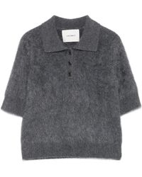 Lisa Yang - Grauer Cashmere Polo Pullover - Lyst