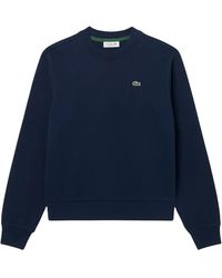 Lacoste - Relaxed Fit Fleece Crewneck Sweatshirt - Lyst