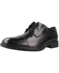Clarks - Schoenen ,Zwart ,Leer Steadwell Cap - Lyst