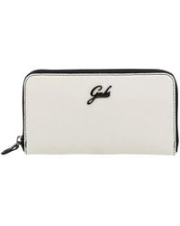 Gabs - Accessoires ,Leer Witte Leren Portemonnee Met Ritssluiting - Lyst