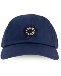 KENZO - Accessoires ,Blauw ,Katoen Logo Cap - Lyst