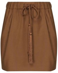 Max Mara - Brauner wollrock über dem knie - Lyst