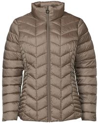 Danwear - Jassen ,Bruin ,Polyester Luxe Taupe Donsjas Gunda 33 - Lyst