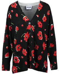 Moschino - Truien & Vesten ,Veelkleurig ,Wol Mo 5Ch 1No Cardigan - Lyst
