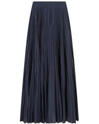 Weekend by Maxmara - Rokken ,Blauw ,Polyester Foggia Plissé Midi Rok - Lyst