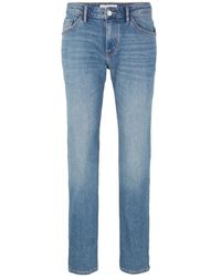 Tom Tailor - Hose marvin straight jeans im 5-pocket-style mit reißverschluss und knopf - Lyst